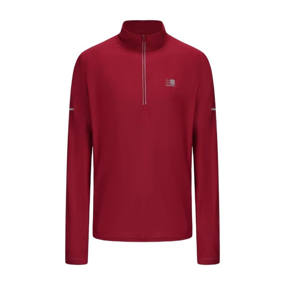 Karrimor Mens Quarter Zip Long-Sleeved Tracksuit Top / Berry